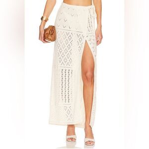 Tularosa Cream Maxi Skirt